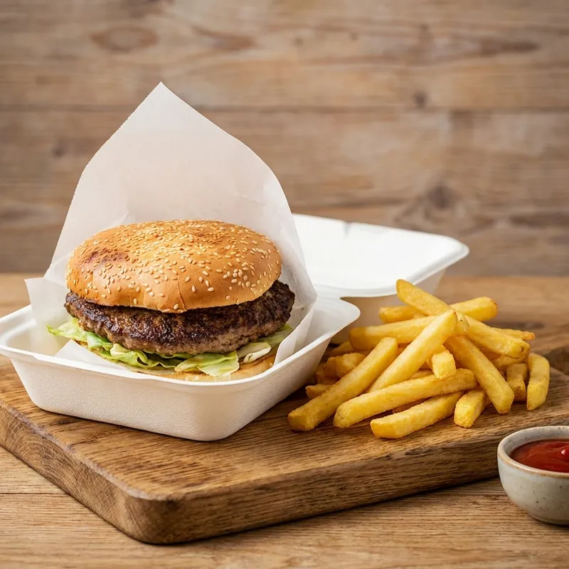 Hamburger m/pom. frites